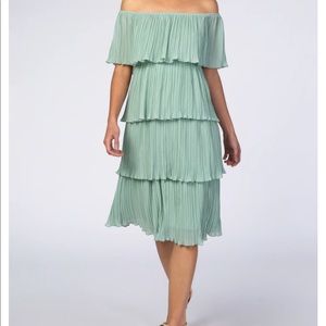 Pleated Midi Dress